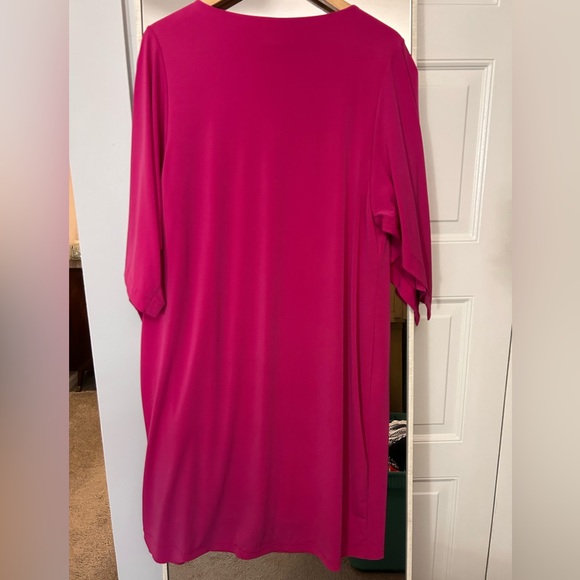 CHICOS Barbicore Pink Flare Sleeve 2 (12) Dress - Picture 6 of 10